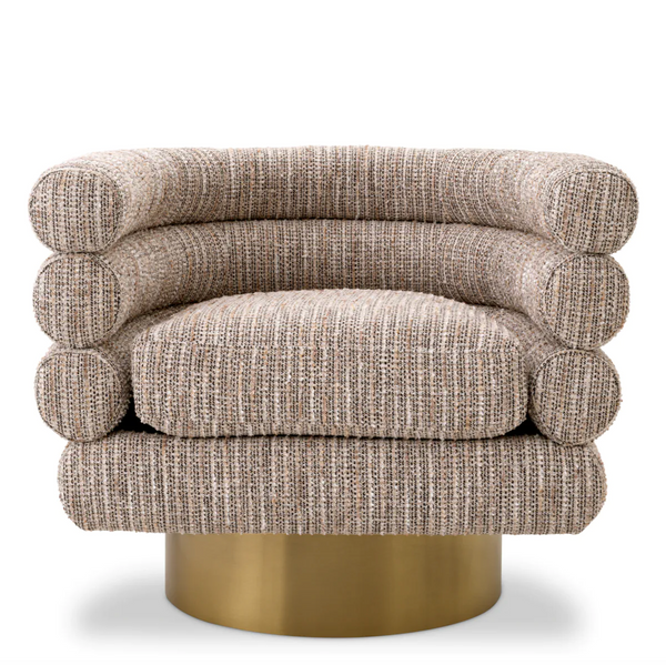 Maguire Swivel Chair, Mademoiselle Beige, 34.25"W x 27.17"D