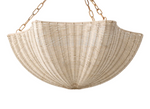 Los Palmos Chandelier - Rattan/Vintage Brass, 31.89"Dia