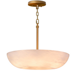 Ariano Pendant - Alabaster/Antique Brass, 23.62"Dia