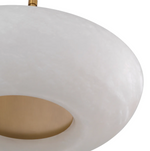 Ariano Pendant - Alabaster/Antique Brass, 23.62"Dia