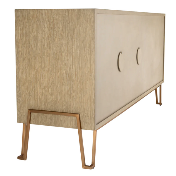 Highland Sideboard - Washed Oak Veneer, 71.26" W x 18.11" D x 32.48"H