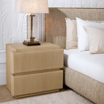 Colston Nightstand - Natural Oak Veneer, 25.98"W x 18.11"D x 23.82" H
