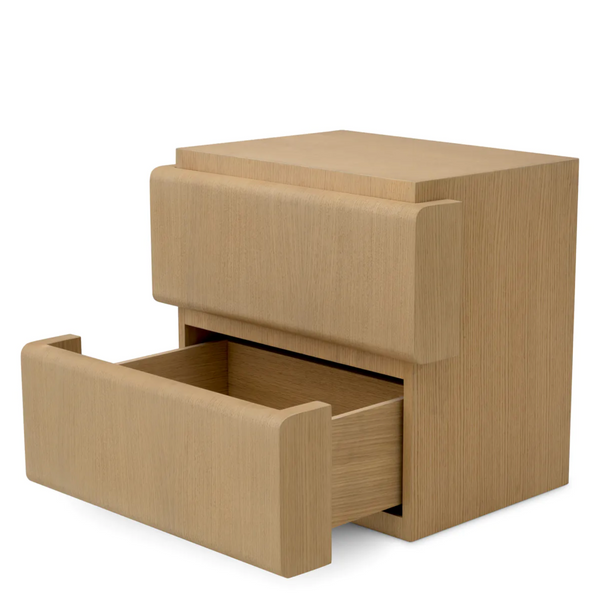 Colston Nightstand - Natural Oak Veneer, 25.98"W x 18.11"D x 23.82" H
