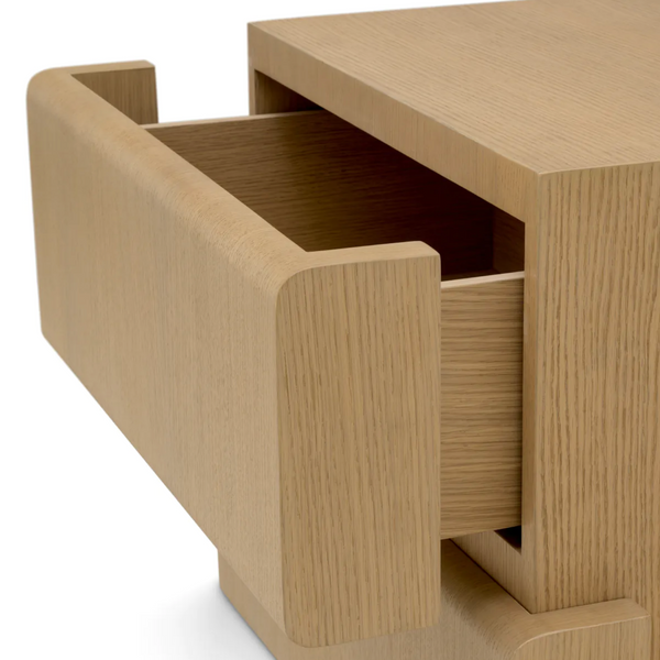 Colston Nightstand - Natural Oak Veneer, 25.98"W x 18.11"D x 23.82" H