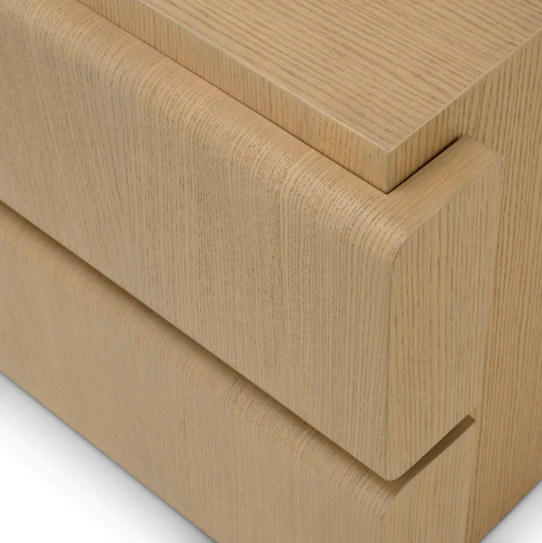 Colston Nightstand - Natural Oak Veneer, 25.98"W x 18.11"D x 23.82" H