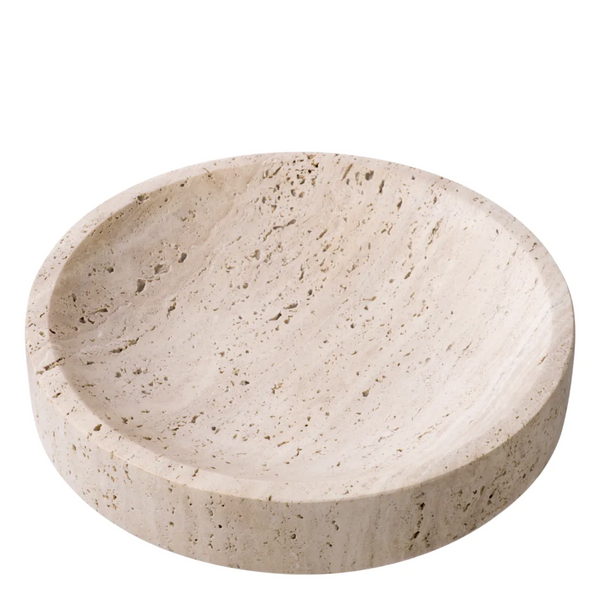 Moca Bowl - Travertine, 12.01" Dia