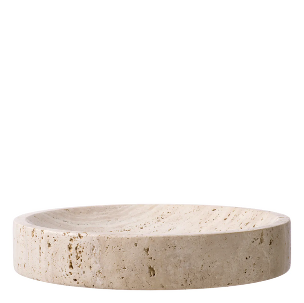 Moca Bowl - Travertine, 12.01" Dia
