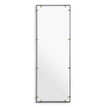 Verona Large Mirror - Smoke Glass/Antique Brass, 76.77" L x 25.59" W