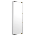 Verona Large Mirror - Smoke Glass/Antique Brass, 76.77" L x 25.59" W
