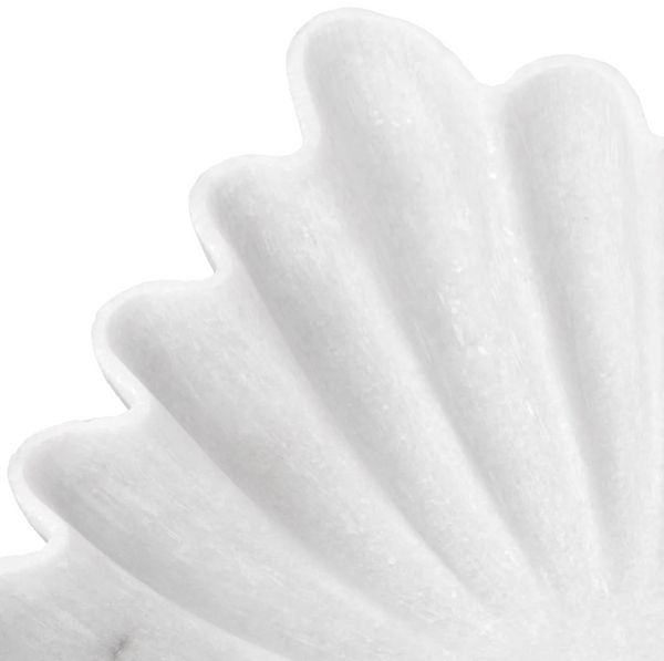 Jackson Square Bowl - White Marble, 12.01"Dia