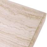 Sartoria Side Table - Travertine, 25.59"W x 19.88"D