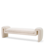 Tondo Bench - Boucle Cream, 69.69" W x 17.32"D