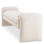 Tondo Bench - Boucle Cream, 69.69" W x 17.32"D