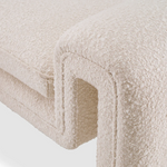 Tondo Bench - Boucle Cream, 69.69" W x 17.32"D