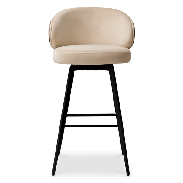 Camerota Swivel Bar Stool - Sabino Beige/Walnut