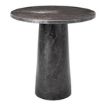 Terry Side Table - Grey Marble, 21.65"Dia