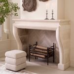 Fifth Stool - Winslow Chenille Beige, 19.29"Dia
