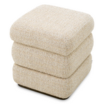 Fifth Stool - Winslow Chenille Beige, 19.29"Dia