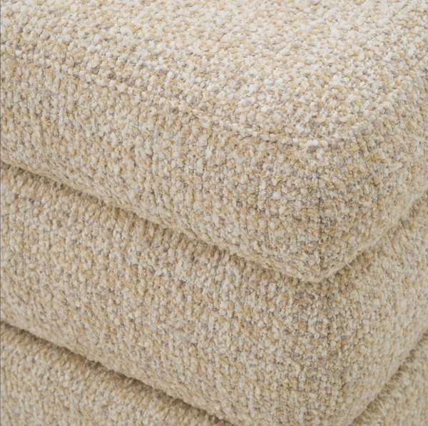 Fifth Stool - Winslow Chenille Beige, 19.29"Dia