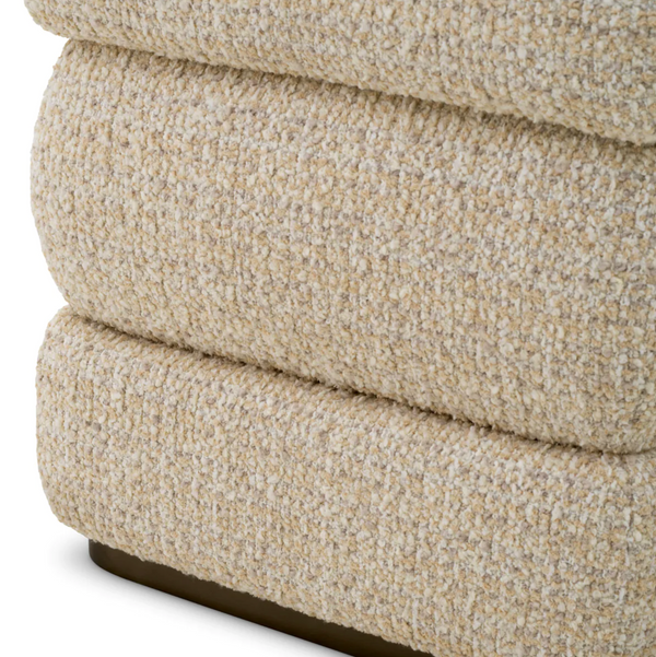 Fifth Stool - Winslow Chenille Beige, 19.29"Dia