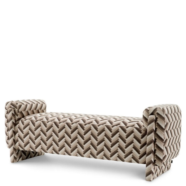 Del Vale Bench - Chevron Brown