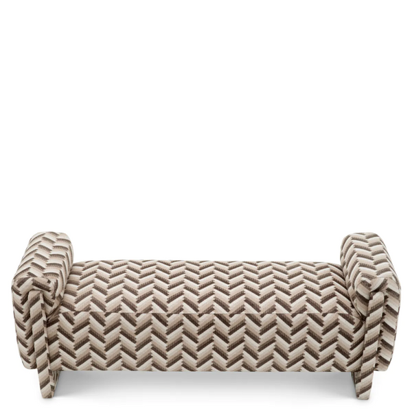 Del Vale Bench - Chevron Brown