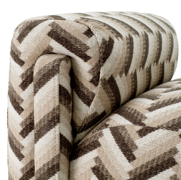 Del Vale Bench - Chevron Brown