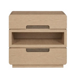 Form Two Drawer Nightstand, Wheat Finish, 30"W