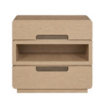 Form Two Drawer Nightstand, Wheat Finish, 30"W