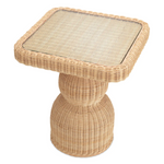 Tiago Side Table - Rattan, 23.62" Dia