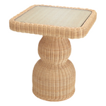 Tiago Side Table - Rattan, 23.62" Dia