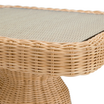 Tiago Side Table - Rattan, 23.62" Dia