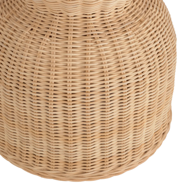Tiago Side Table - Rattan, 23.62" Dia