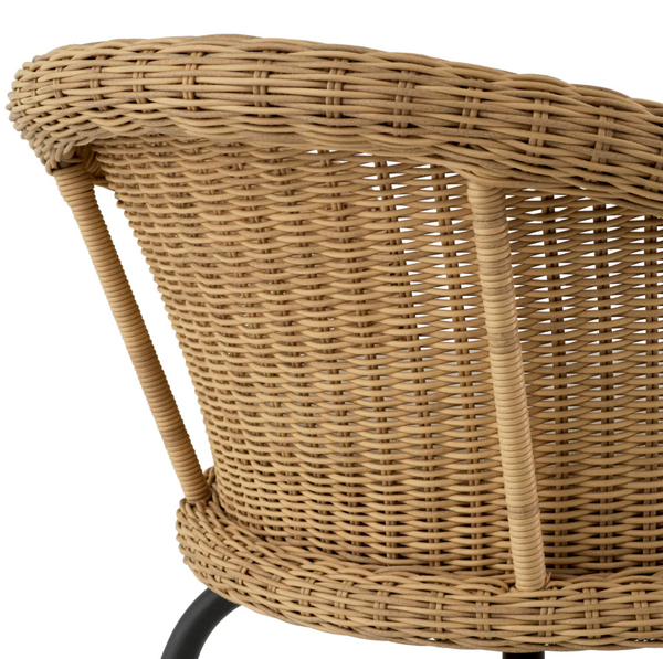 Nolan Outdoor Dining Chair - Viola Sand/Faux Rattan, 24.02"W