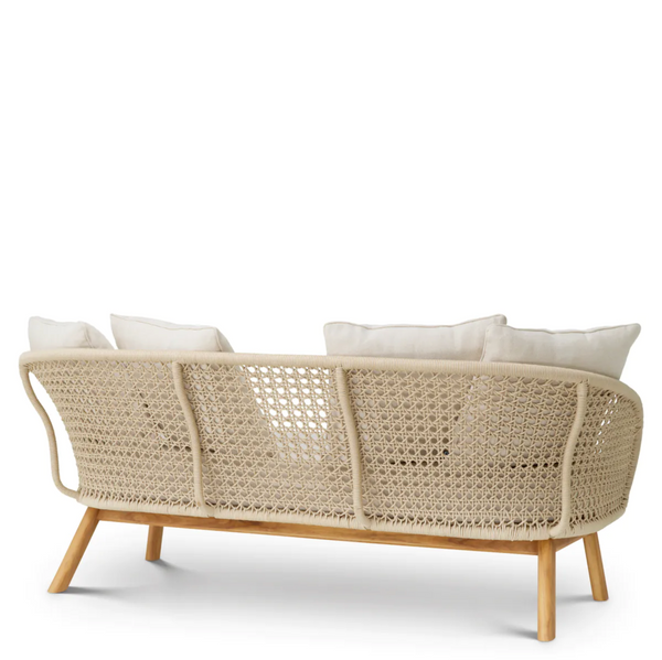 Trinity Outdoor Sofa - Viola Sand/Natural Teak, 70.87"W
