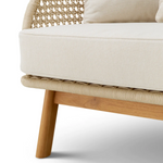 Trinity Outdoor Sofa - Viola Sand/Natural Teak, 70.87"W