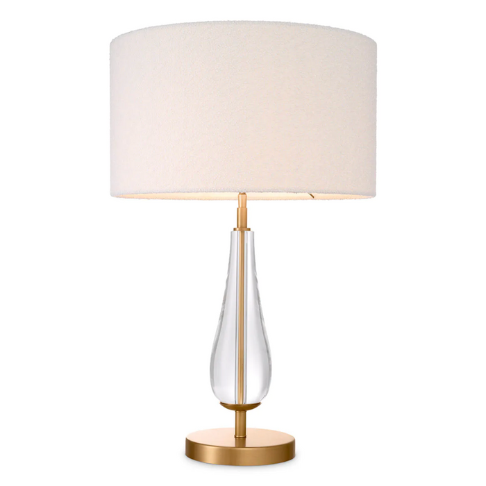 Stilla Table Lamp - Antique Brass/Crystal Glass, 27.76" H