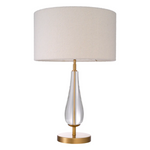 Stilla Table Lamp - Antique Brass/Crystal Glass, 27.76" H