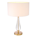 Stilla Table Lamp - Antique Brass/Crystal Glass, 27.76" H