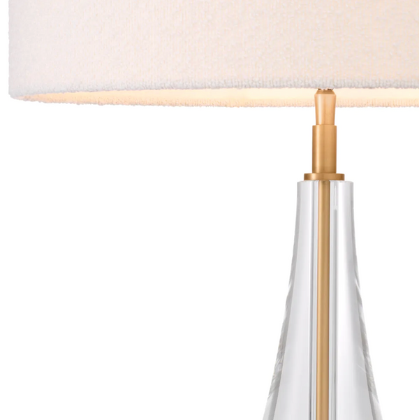 Stilla Table Lamp - Antique Brass/Crystal Glass, 27.76" H