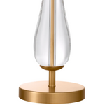 Stilla Table Lamp - Antique Brass/Crystal Glass, 27.76" H