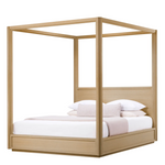 Tribeca Canopy Bed, King size - Natural Oak Veneer