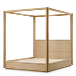 Tribeca Canopy Bed, King size - Natural Oak Veneer