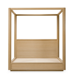 Tribeca Canopy Bed, King size - Natural Oak Veneer