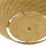 Tavira Chandelier - Natural Rattan/Vintage Brass, 33.46" Dia