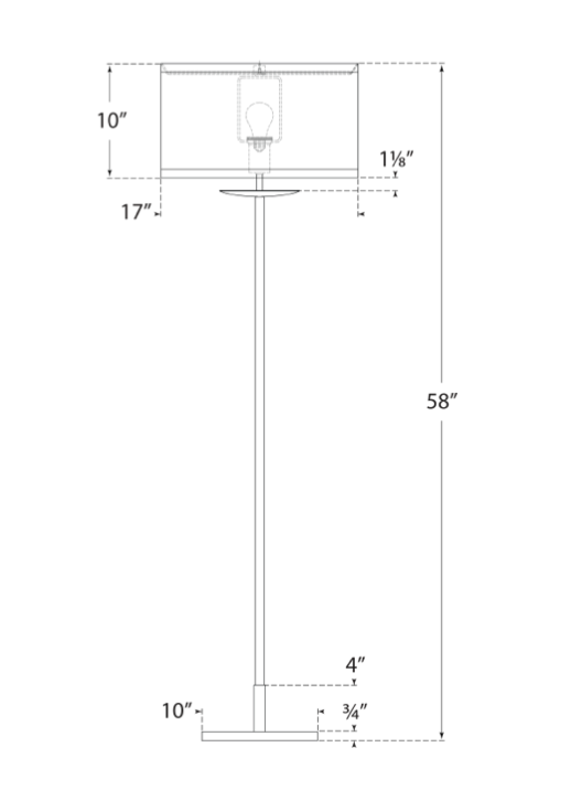 Walker Medium Floor Lamp - Gild, 58"H