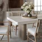 Marin Dining Table, White Agate / Wheat, 108"L X 45"W X 30"H