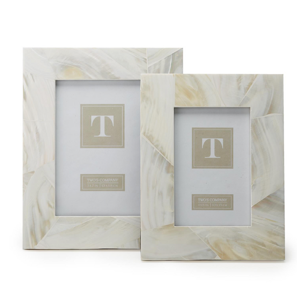 Ocean Sand Mother of Pearl Photo Frame, 2 Sizes, Sold Separately