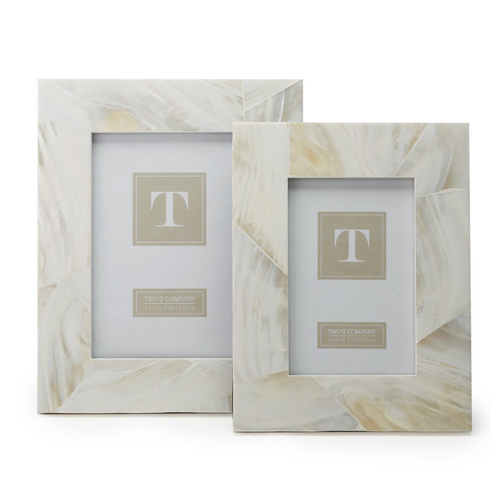 Ocean Sand Mother of Pearl Photo Frame, 2 Sizes, Sold Separately