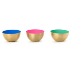 Taper Candlestick Candle Holder Metal Bowl w/Enamel, 3 Styles, Sold Separately